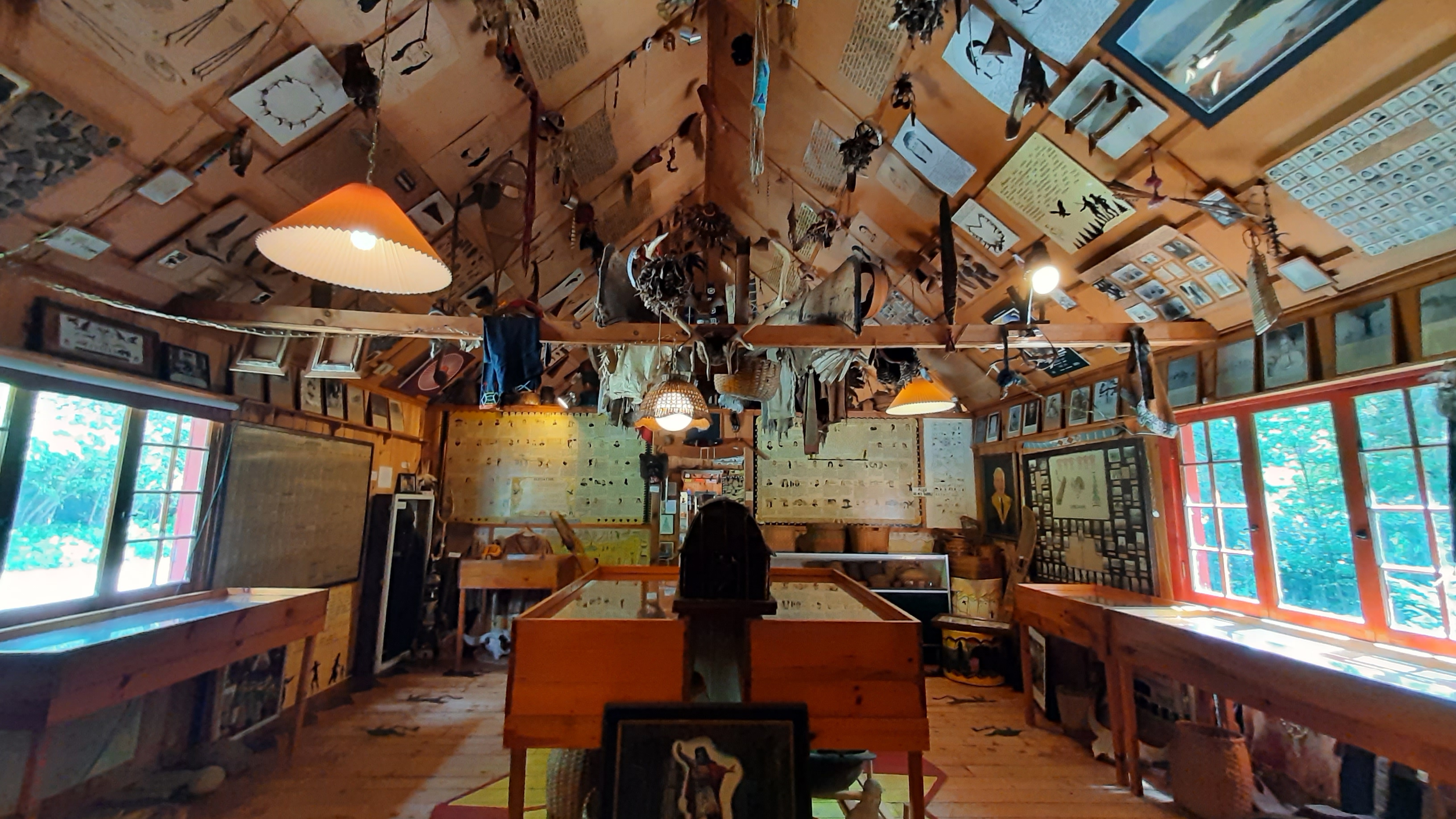 One of the display rooms with Native American exhibits